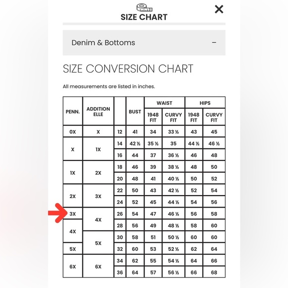 NWOT, Penningtons, 1948 Fit, Stretch Denim Short, Plus Size 3X, Blue - Picture 8 of 9